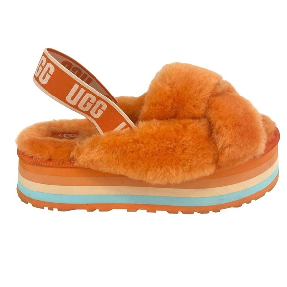 UGG Shoes - UGG Disco Wildflower Orange Knot Slide Slipper Shoes US 7